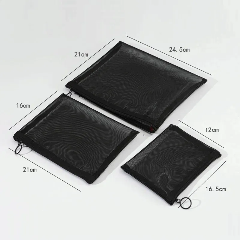 1 trousse de toilette noire pour femme, trousse de toilette transparente, trousse de maquillage, pochette de lavage, petite et grande taille_voghion.com