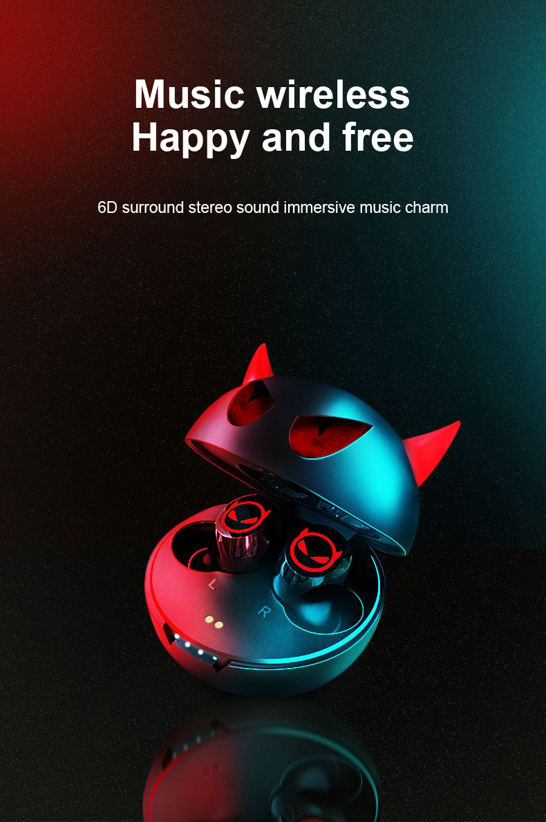 Wireless Bloototh Kids Earbuds With Charging Case 36H Playtime Sport Stereo Earphones For Iphone And Android_voghion.com