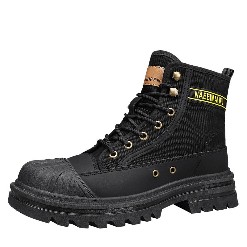 Martin High Top Herbst neue dicke Unterseite Canvas lässige Sportstiefel Herren Arbeitskleidung All Match Motorrad kurze_voghion.com