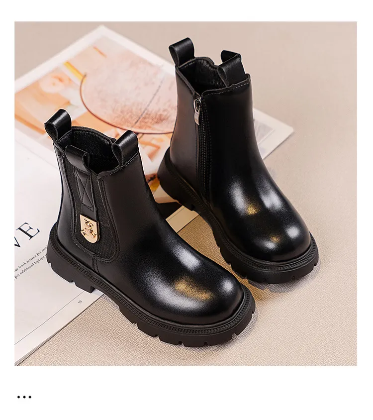 Chaussures pour filles et enfants, mode automne-hiver, pour tout-petits, britanniques, chaudes, imperméables, bottines pour garçons, Happysteps, tailles_voghion.com