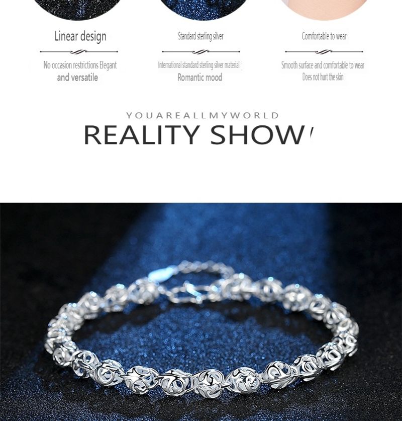 Nuovo braccialetto coreano Hollow S Sier, braccialetto da donna_voghion.com