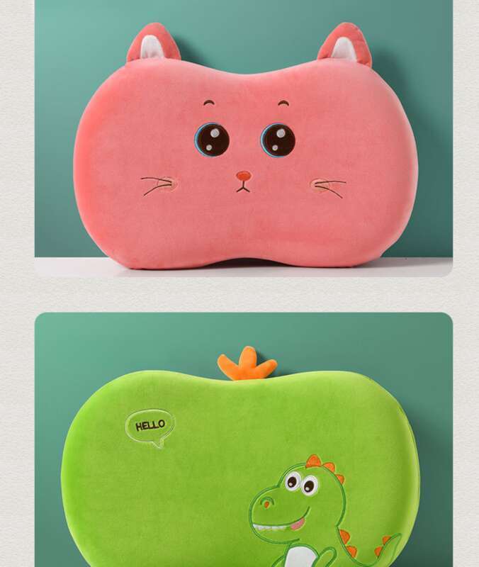 Katzenbauch-Nackenschutz, Kissenbezug mit Cartoon-Motiv für Studenten, langsamer Rückprall, Kissenbezug für Kinder_voghion.com