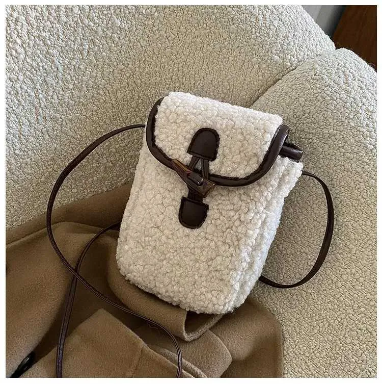 Plüss Crossbody divatos téli női válltáska és kézitáska anya gyerek táskák lánynak C241212_voghion.com