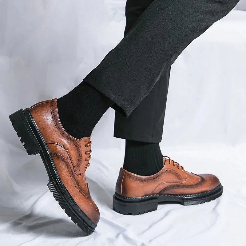 selg modieuze heren doek Rogue gesneden leer Buines jurk formele schoenen heer casual Oxford gratis levering 240930_voghion.com