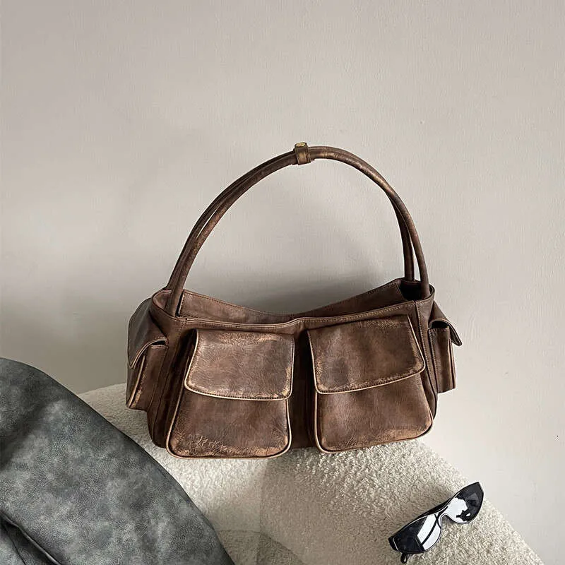 Vintage Y2k Women's Underarm Designer Large Capacity Handbag Wallet New Motorcycle and Bicycle Multi Pocket Shoulder_voghion.com