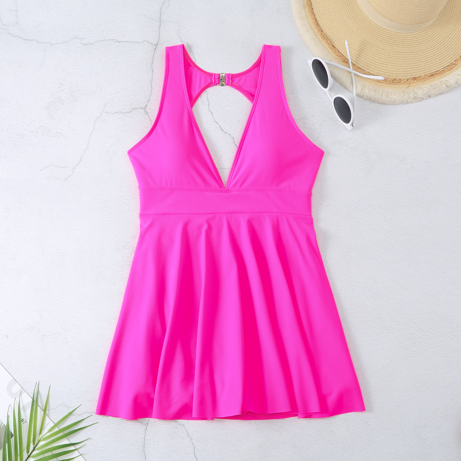 2024 New Solid Color One Piece Women's Sexy Swimsuit_voghion.com