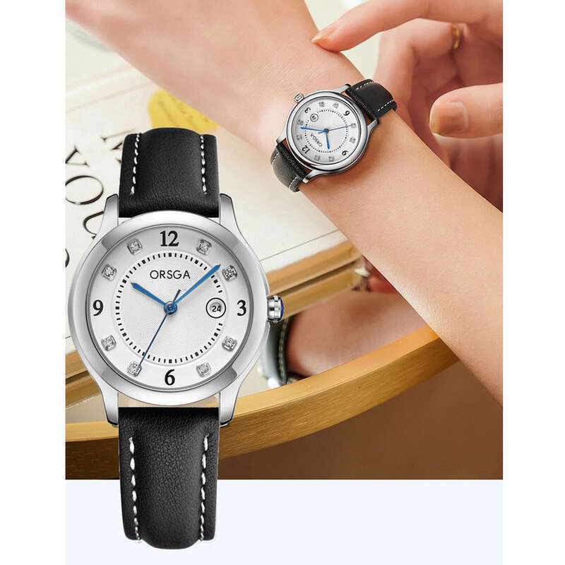 ORSGA Fashion Luxury Women's With Diamond Setting, Calendar, Waterproof Belt, Live Streaming, Leisure Quartz Watch_voghion.com