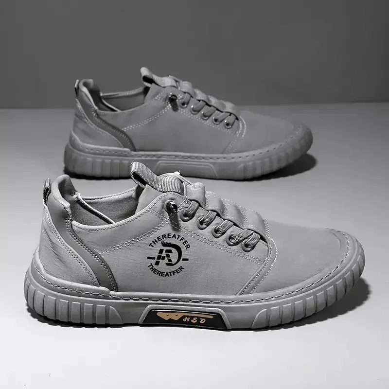 Baskets noires décontractées et respirantes pour hommes, chaussures de conduite, de marche, de tennis, de skate, plates, Zapatillas Hombre 240617_voghion.com
