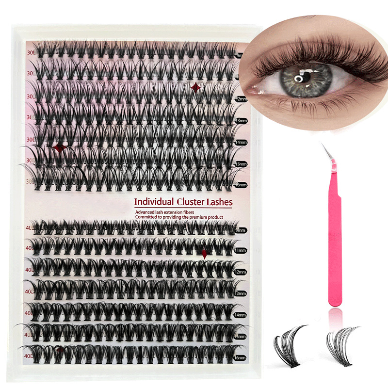 DIY Cluster Lashes Falsche Wimpern 30D 40D Wimpern Mix Set_voghion.com