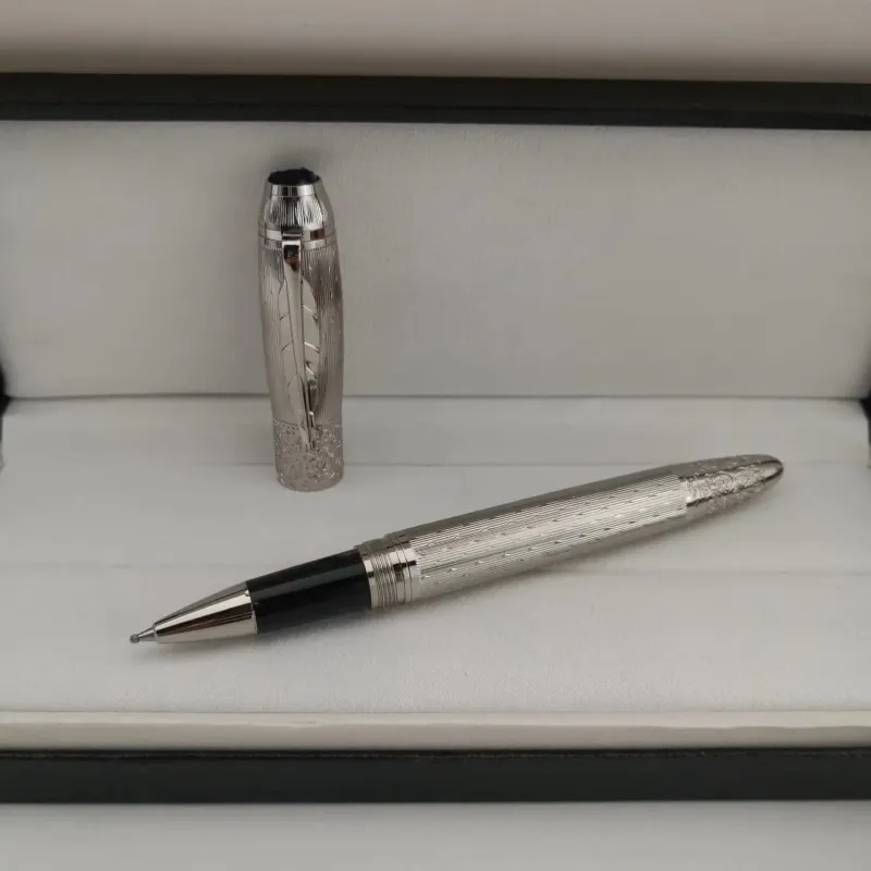 Penna a sfera a rullo / penna a sfera / penna stilografica in resina nera e cristallo Monte di lusso all'ingrosso, cancelleria per ufficio, regalo B0035_voghion.com
