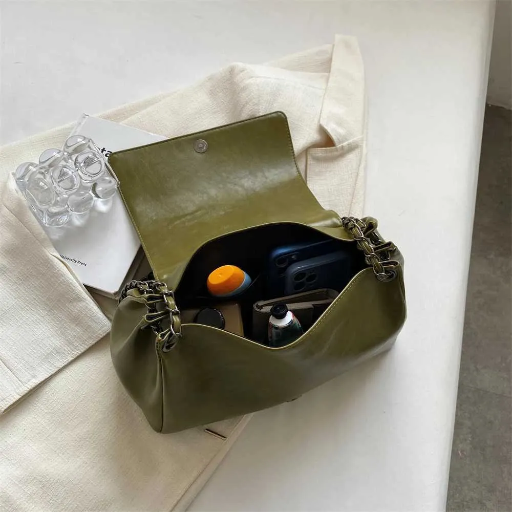 MOODS Retro Tašky přes rameno Pro Ženy 2023 Designová Kabelka Elegantní Řetízek Měkká PU Kůže Velká Kapacita Crossbody Messenger_voghion.com