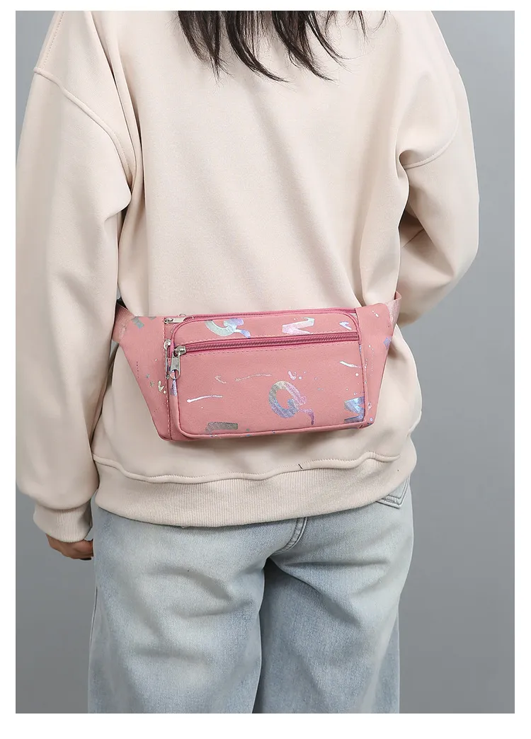 Marsupi da donna con stampa bronzata, cintura alla moda, borse a tracolla, marsupio da corsa, viaggio, allenamento_voghion.com