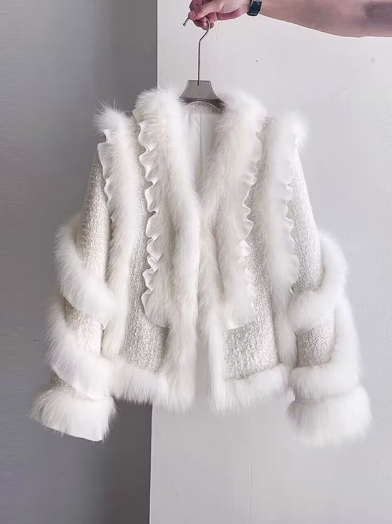 Frauen Kleidung temperament heißer mädchen winter tragen neue fuchs pelz kurze weibliche dame mantel_voghion.com