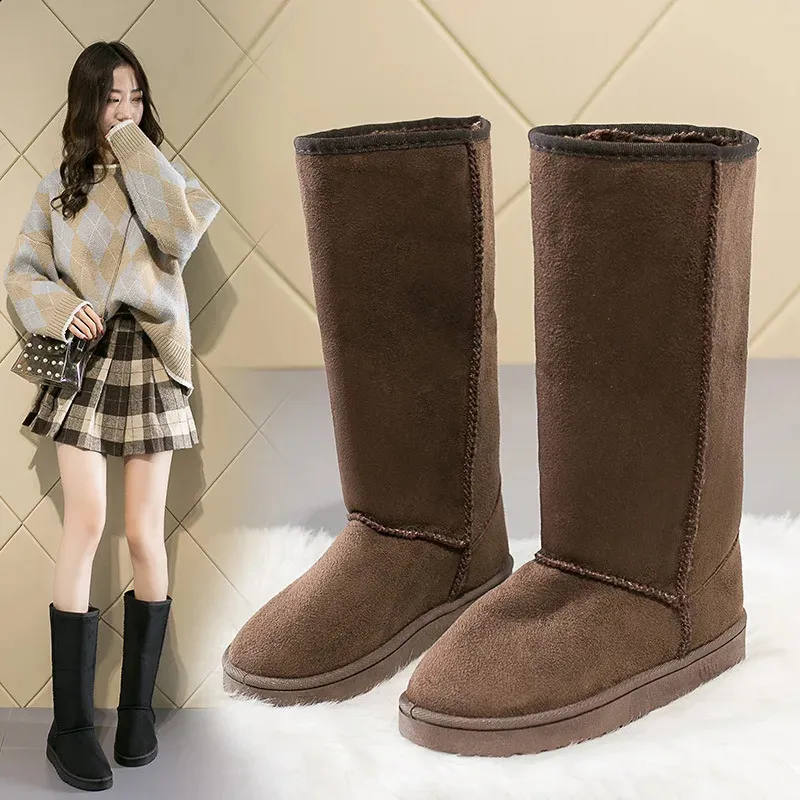 Damen Schneestiefel Klassisch Wasserdicht Echtleder Mit Fellfutter_voghion.com