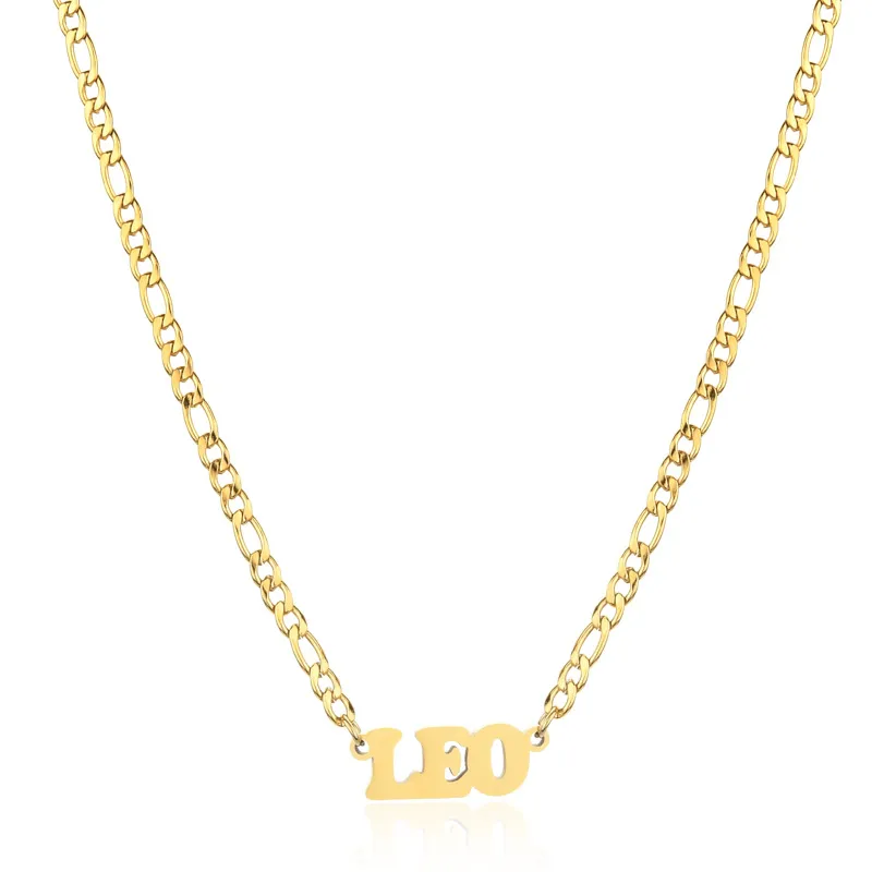Collier pendentif en acier inoxydable Twee 12 constellations collier lettre ras du cou pour femmes hommes bijoux de cou usine_voghion.com