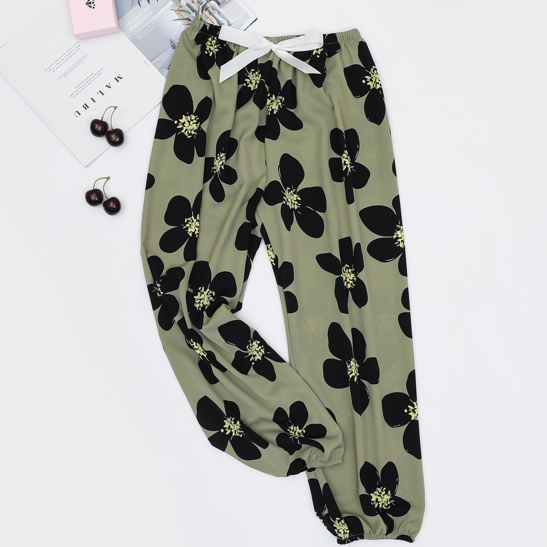 Women's Sleepwears  Thin breathable bloomers plus size loose casual ankle pants_voghion.com