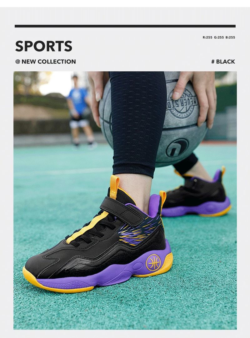 Boys' youth professional sneakers summer new children's sports basketball shoes_voghion.com