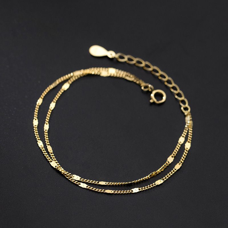 S Sier Simple Small Fresh Double Layer Bracelet Lady Temperament Niche Sweet Design Hand Jewelry_voghion.com