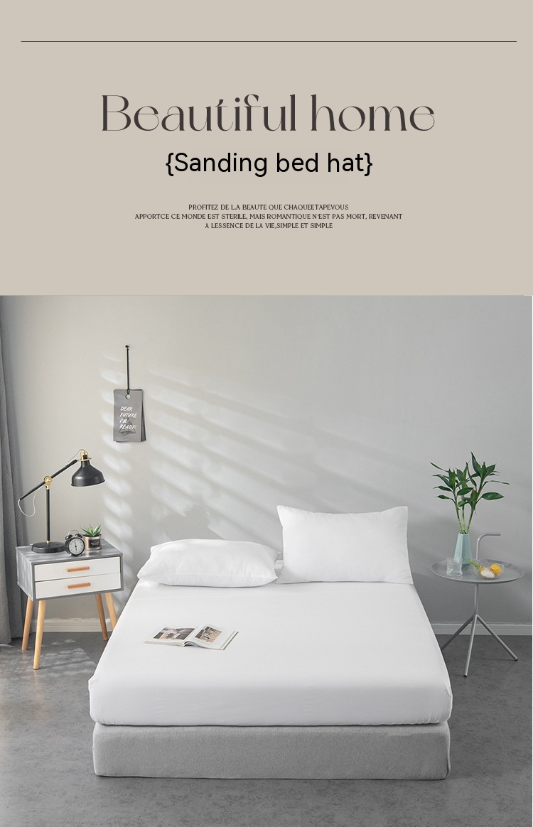 Housse de matelas de protection pour textile de maison, couleur unie, mate, drap de lit simple_voghion.com