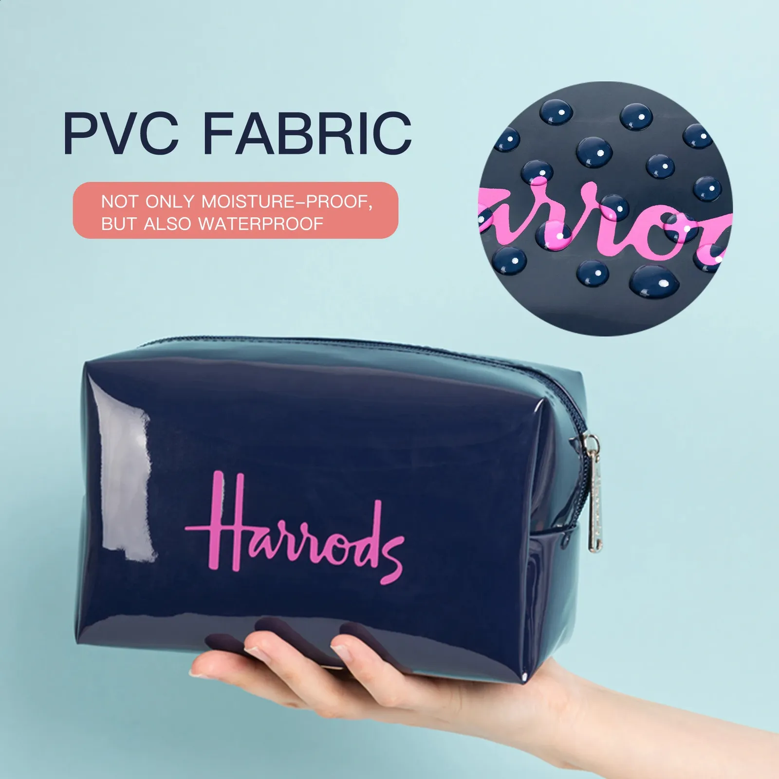 Fashion PVC Organizers Makeup Bag Waterproof Nylon Travel Cosmetic Case Zipper Wash Toiletry Pouch Small Portable Clutch_voghion.com