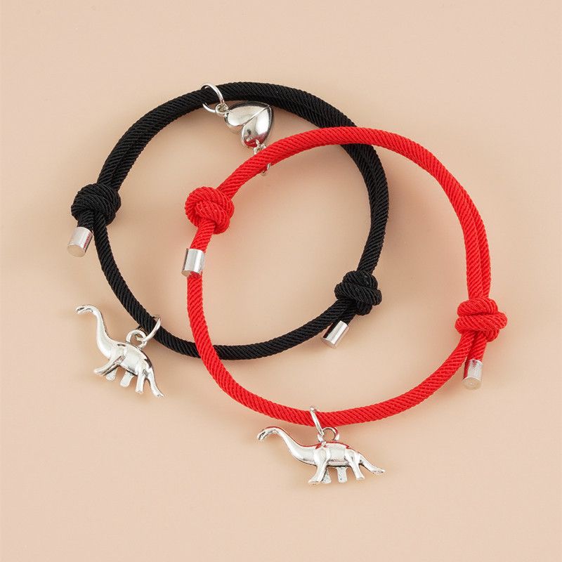 Bracelet créatif et mignon en forme de dinosaure en trois dimensions, pendentif pour bébé, boucle magnétique, pour couple_voghion.com