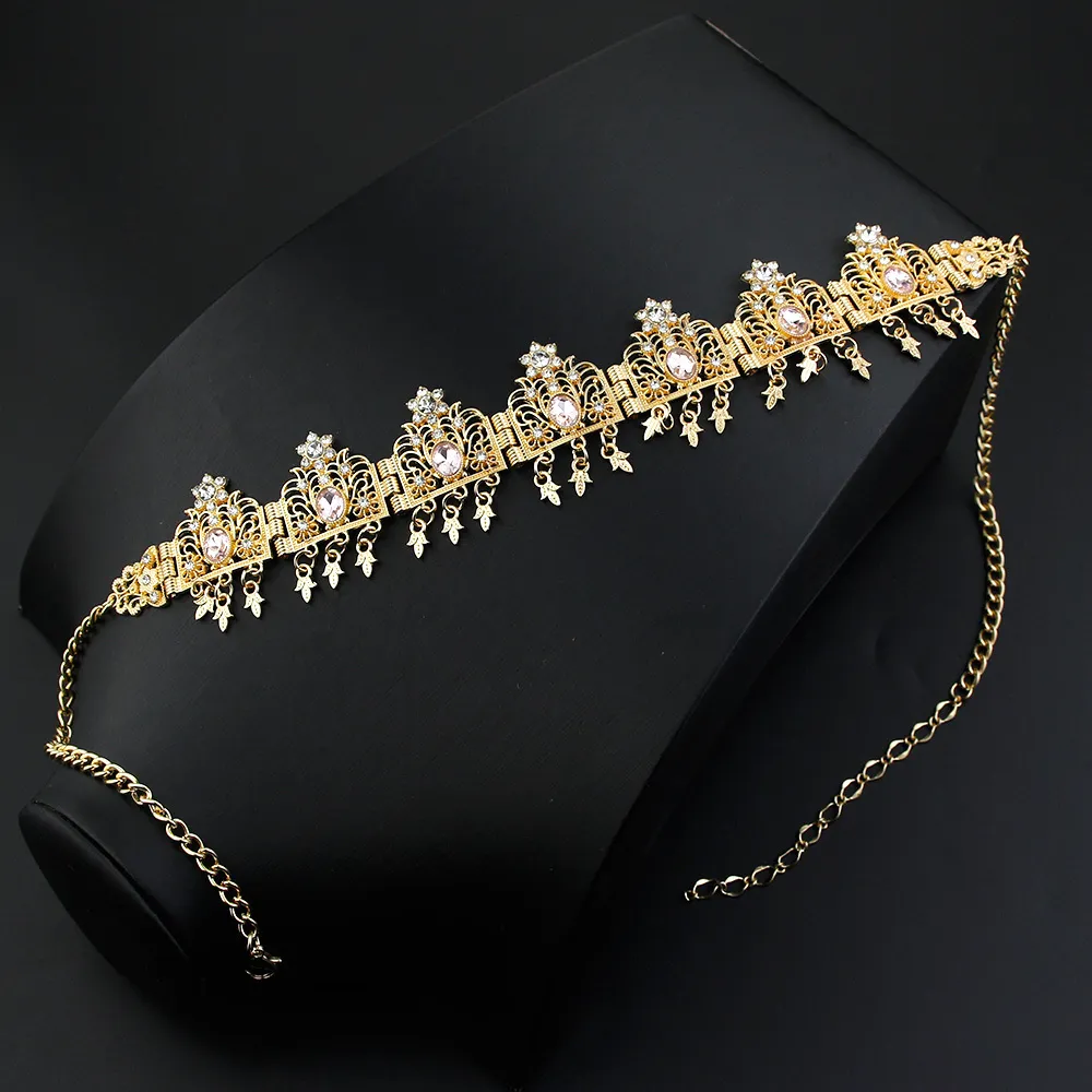 Bruids haarband voor bruiloft haarketting haaraccessoires goud_voghion.com