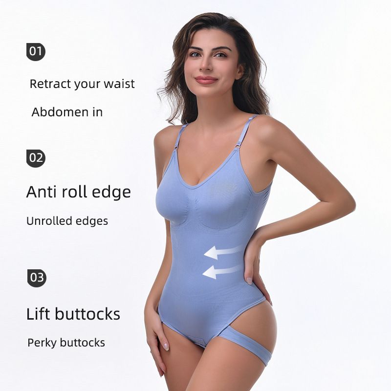 RenMou Høy Kvalitet T-skjorte Midje Onesie Shapewear Plus Size Hel Korsett Sømløs Eksklusivt Leverandør_voghion.com