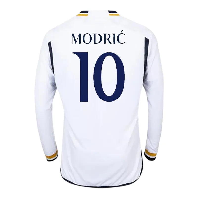 23 24 MODRIC CAMAVINGA Maglie da calcio da uomo a maniche lunghe ALABA VINI JR. KROOS RODRYGO VAERDE TCHOUAMENI Calcio in casa_voghion.com