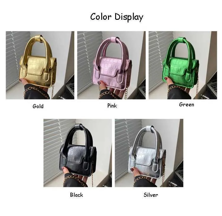Naiste Mood Mini Crossbody kotid Täiskivist prinditud klapp vabaaja kett-õlakott Naistele Mitmekülgne Square Messenger_voghion.com