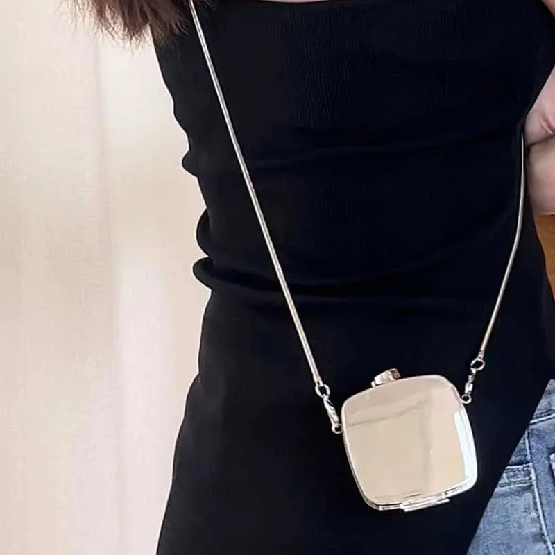 Sacs à bandoulière en acrylique brillant pour femmes, mini sacs carrés à la mode, sac à bandoulière simple, portefeuille zéro, petits sacs pour écouteurs C241214_voghion.com