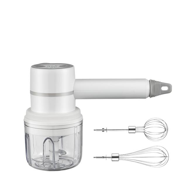 Trådløs 3-trinns minimikser elektrisk matblender håndholdt mikser eggvisp automatisk kremmat kake baking deigmikser_voghion.com