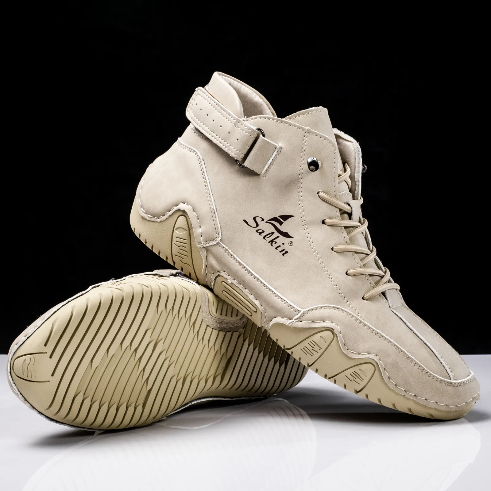 Nuovo 2024 Design fatto a mano Sneakers Uomo Outdoor Casual Pelle Uomo Scarpe Stivaletti Traspirante Vendita calda_voghion.com