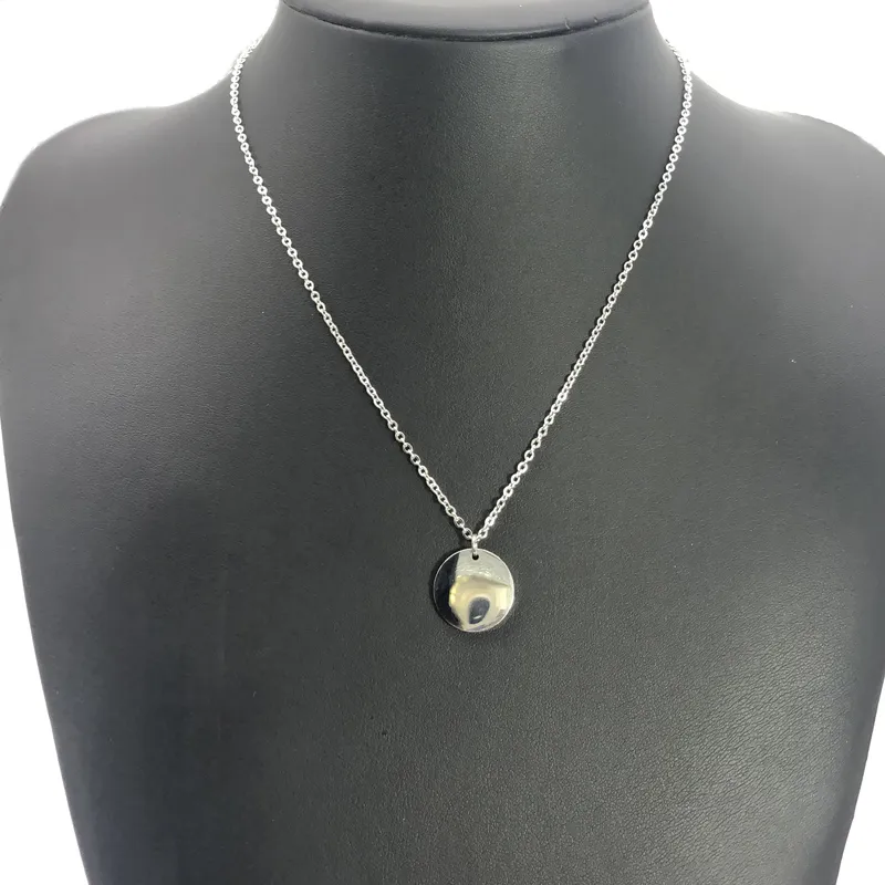 Runde Halskette weibliche Edelstahl Paar Kette Anhänger Herz Ohrring Schmuck am Hals Geschenk für Freundin_voghion.com