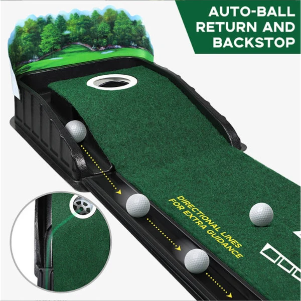 Tappetino da allenamento per il putting nel golf, ideale per sviluppare e allenare efficacemente le proprie abilità._voghion.com