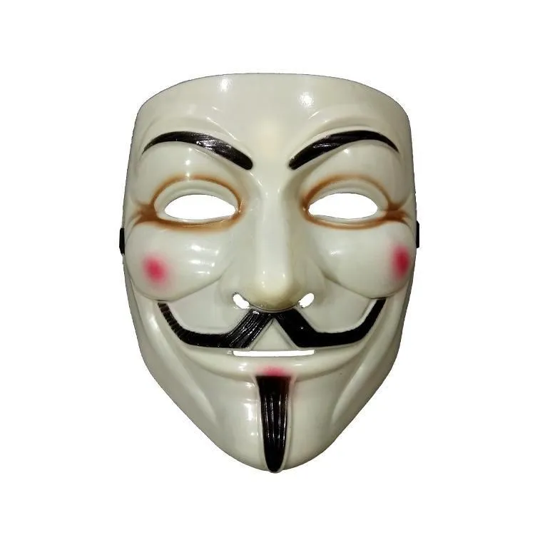 Μάσκες Cosplay για Halloween για Vendetta Anonymous Guy Fawkes Fancy Ενηλίκων Μάσκα FY3222_voghion.com