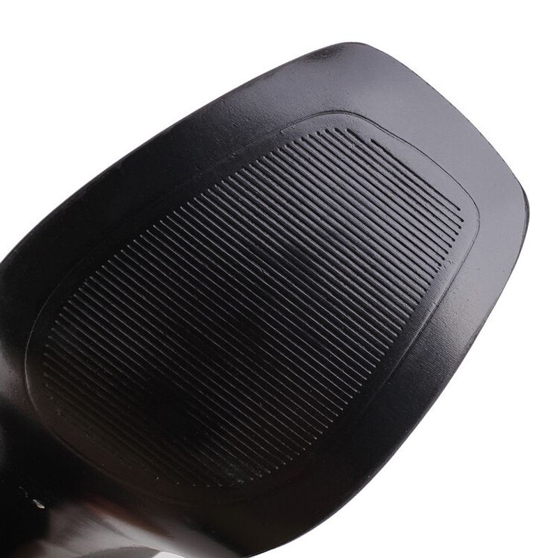 Damenstiefel in großen Größen mit halbhoher Sohle, quadratischer Spitze und wasserdichter Plateausohle_voghion.com