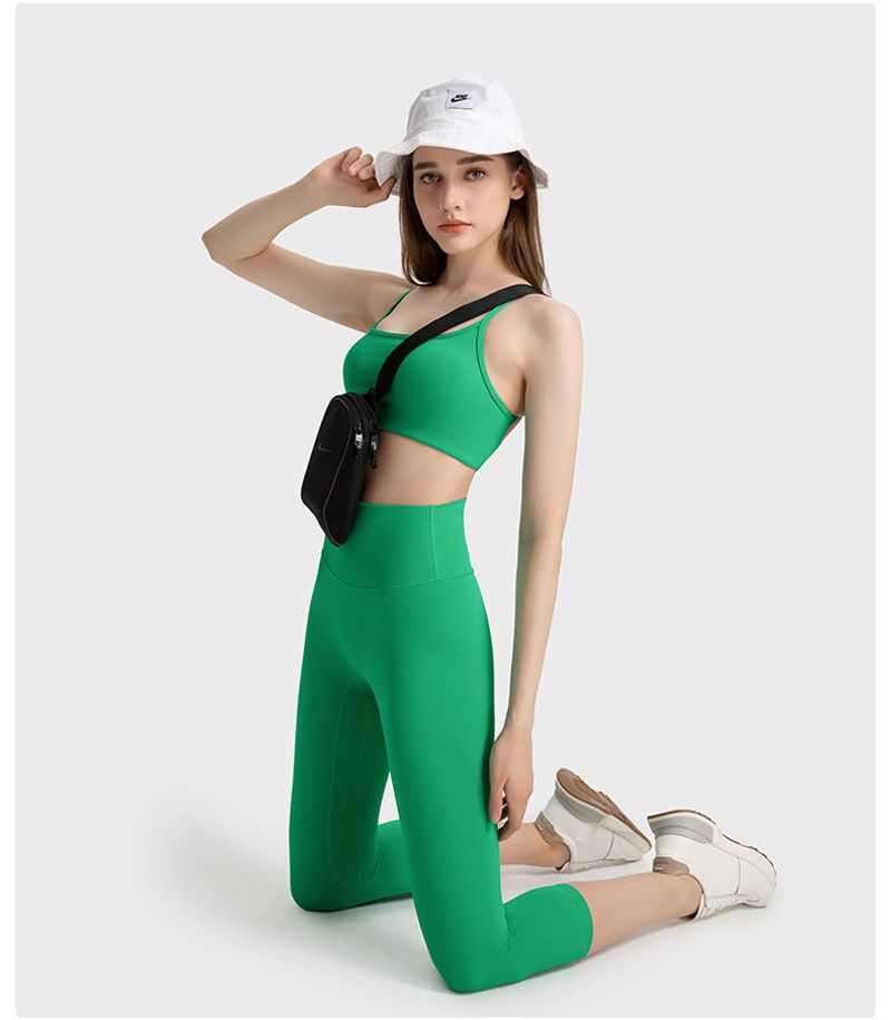 New Cross Back Fine Shoulder Strap For Women's Fiess High Elastic Breathable Pilates Yoga Sports Bra_voghion.com