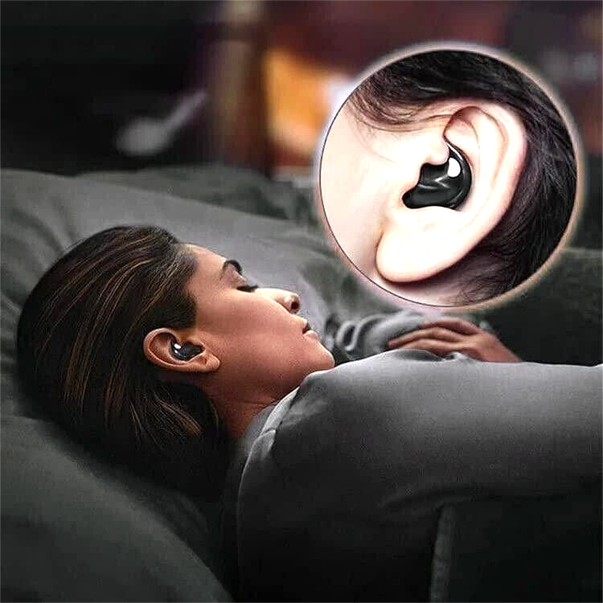 Invisible Sleep Wireless Earbuds Bluetooth Headset TWS Waterproof Earphones_voghion.com