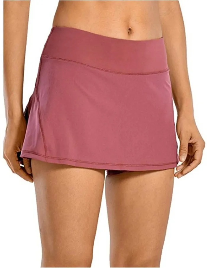 Tennis Skirts Pleated Yoga Skirt Gym Clothes Women Running Fiess Golf Pants Shorts Sports Back Waist Pocket Zipper_voghion.com