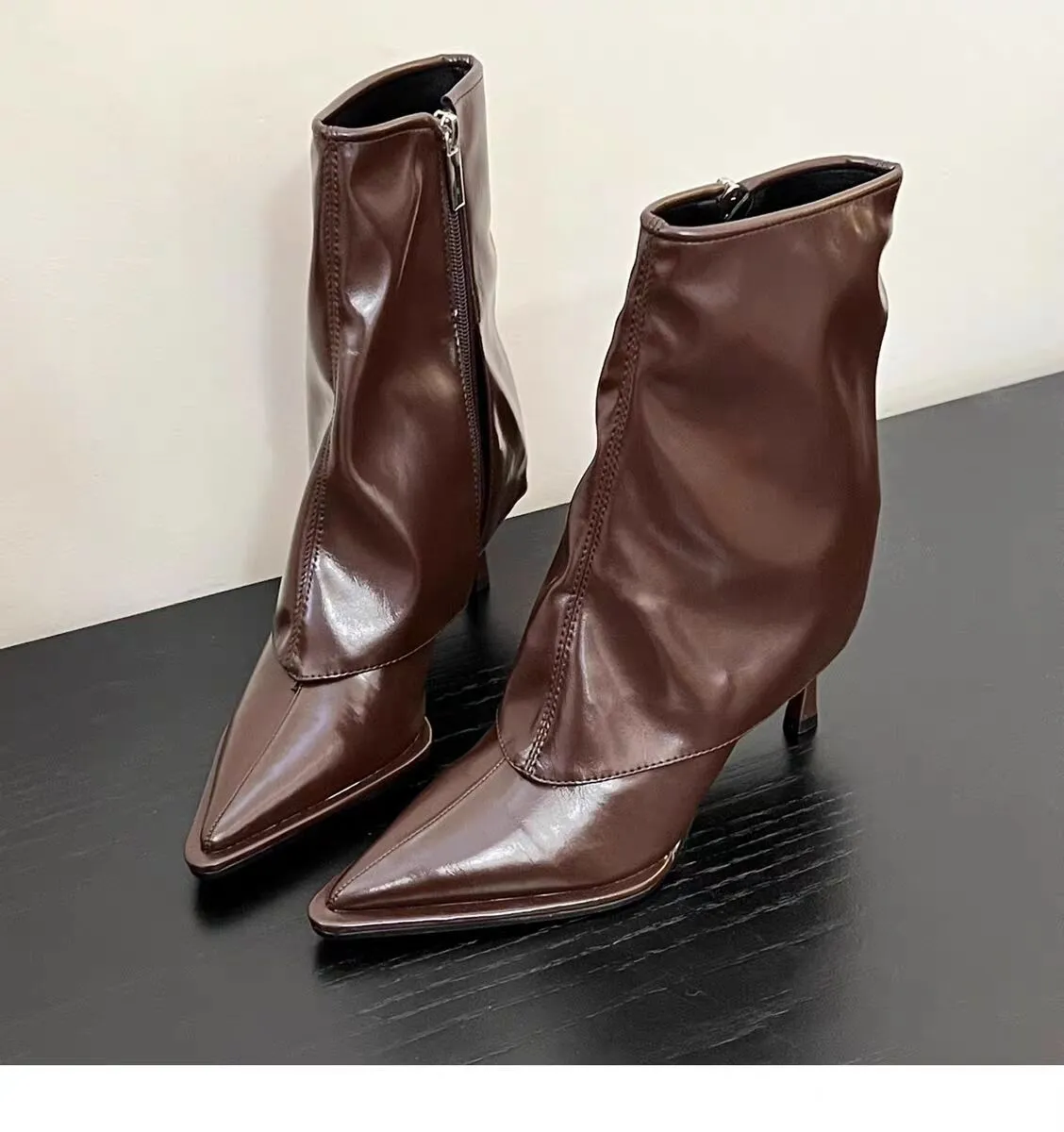 Bottes pour femmes automne hiver style minimaliste à la mode confortable triple blanc livraison gratuite_voghion.com