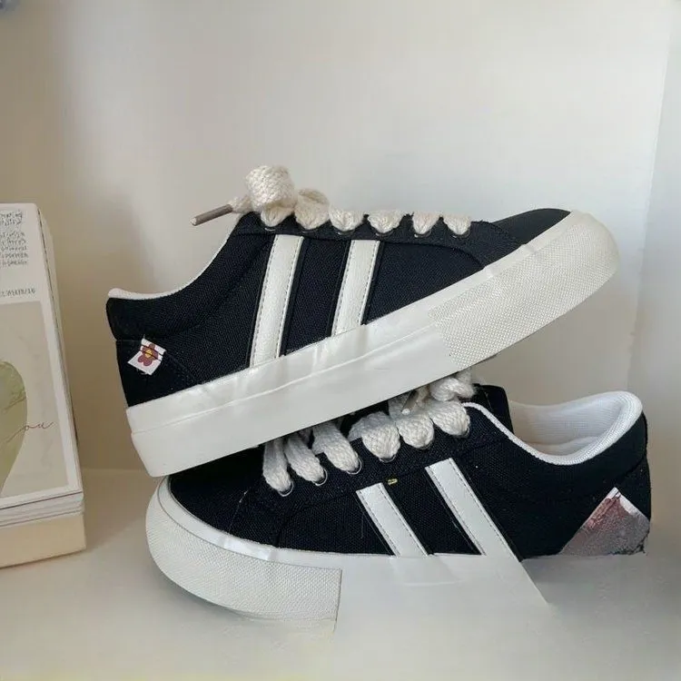 Chaussures de ville décontractées, confortables et respirantes, style campus, en toile épaisse avec surface en tissu_voghion.com