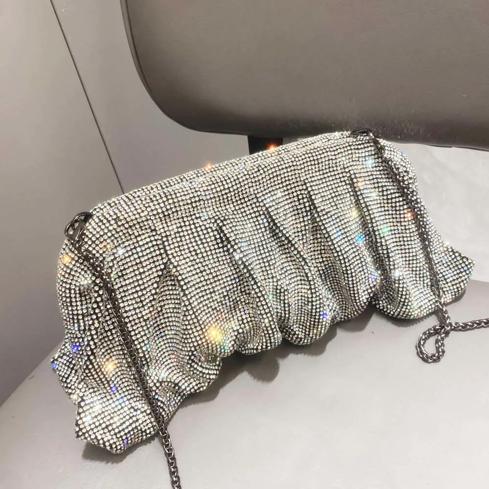 Robe de soirée Rhies à poignée brillante, nouveau portefeuille pliable et sac à main de créateur pour fête de mariage de haute qualité_voghion.com