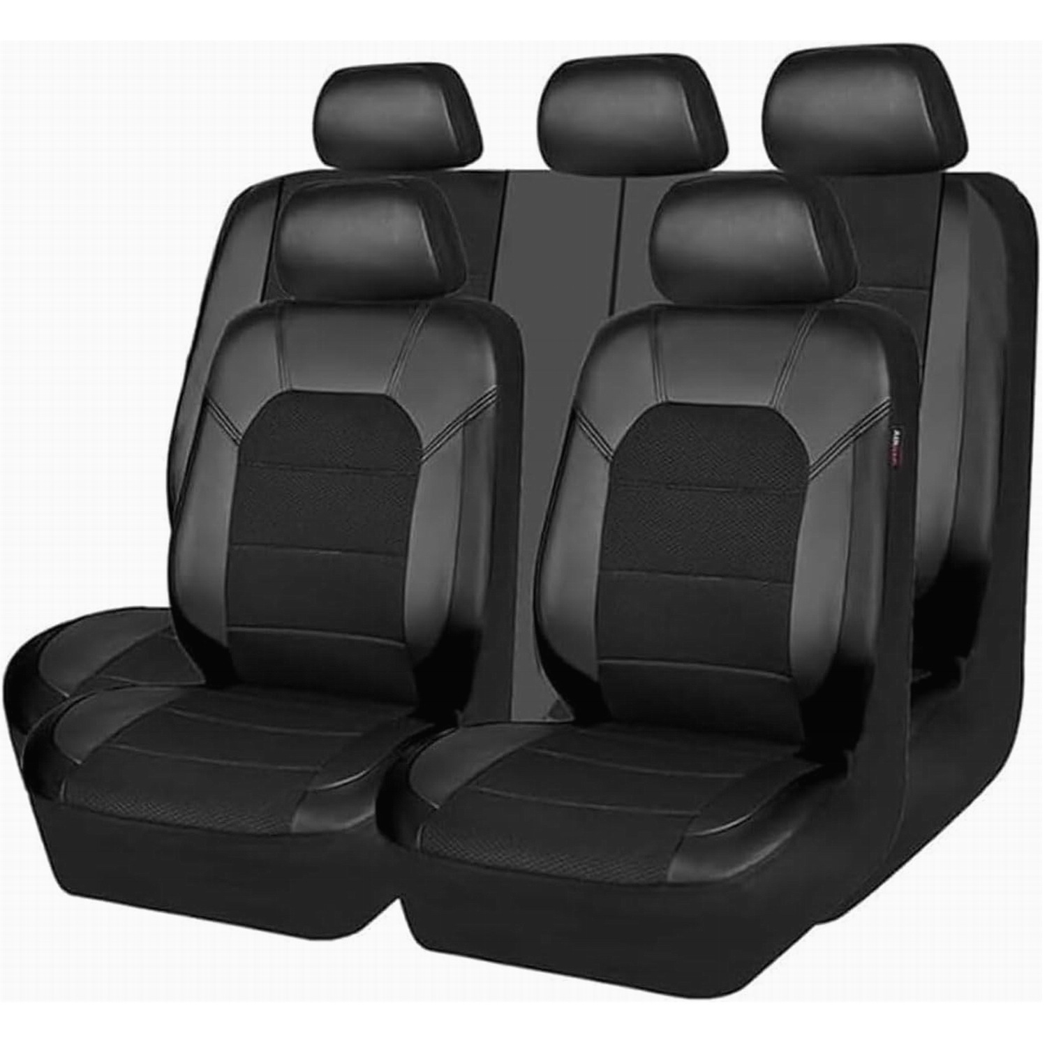 Housse de siège auto coussin taille universelle cuir sandwich cinq places