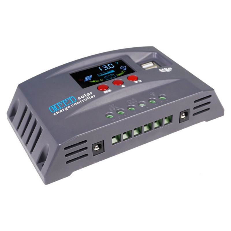 Solar MPPT Charge Controller 12V 24V Auto 30A 20A 10A with LCD Display Dual USB for Lead-Acid Sealed Gel AGM Lithium Battery_voghion.com