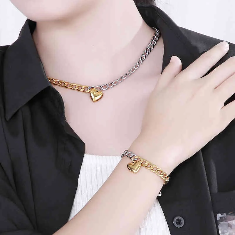 Set di gioielli in acciaio inossidabile Kalen, 6 stili, con ciondolo a forma di cuore, a forma di farfalla, con chiave e scritta "Amo la mamma", collana e bracciale._voghion.com
