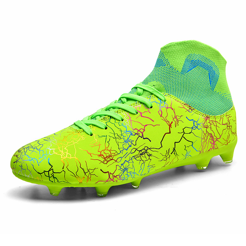 High-top Unisex Football With Spiked AG Long TF Broken Studs Adults And Students Training Shoes For Artificial Grass_voghion.com