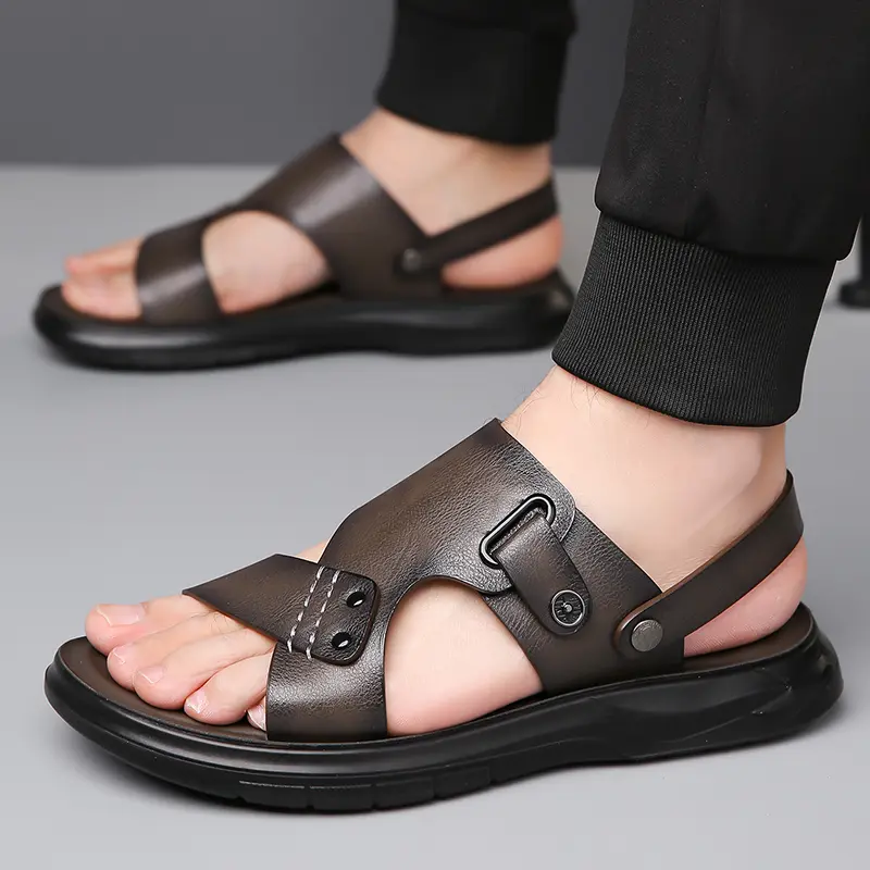 Herrensandalen Sommer Freizeit Strandhausschuhe Bequem Stilvoll_voghion.com