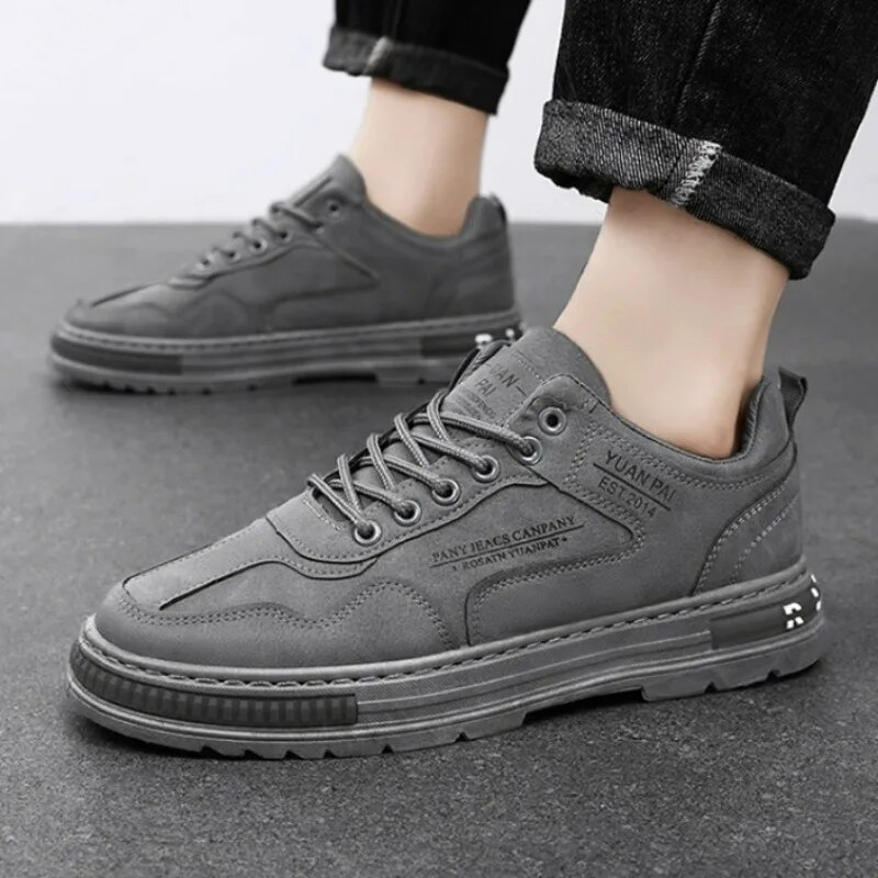 Caual Shoe for Men Summer Outdoor Platform Hiking Work Boot 2024 Fahion Deigner Leather Loafer Zapato Para_voghion.com