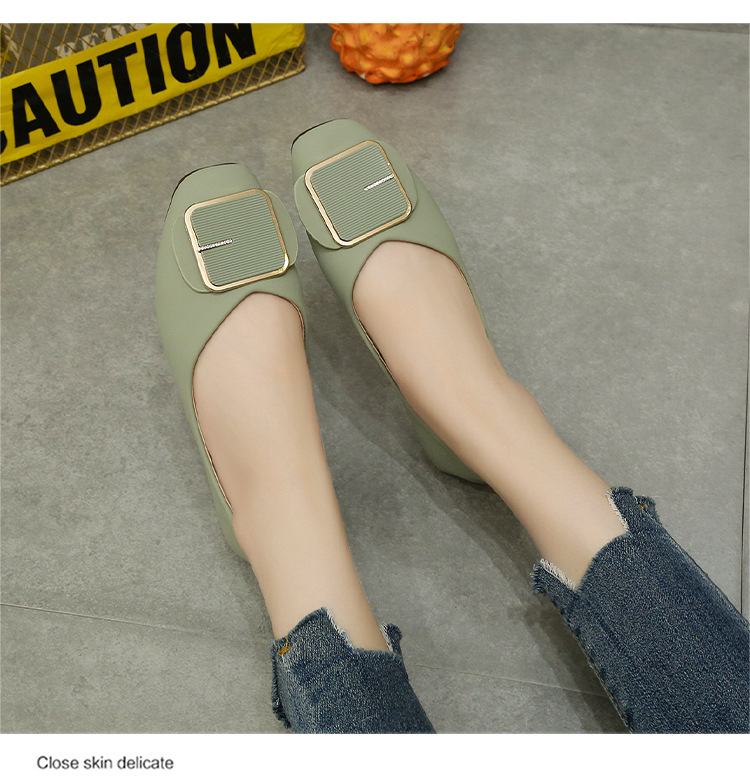 Women's simple soft sole soft surface low top single shoes women's slip-on breathable shallow mouth lazy loafers_voghion.com
