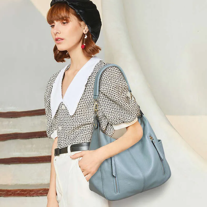 Zency Borsa a mano in vera pelle morbida di alta qualità, grande capacità, da donna, hobo, elegante, classica, a tracolla_voghion.com